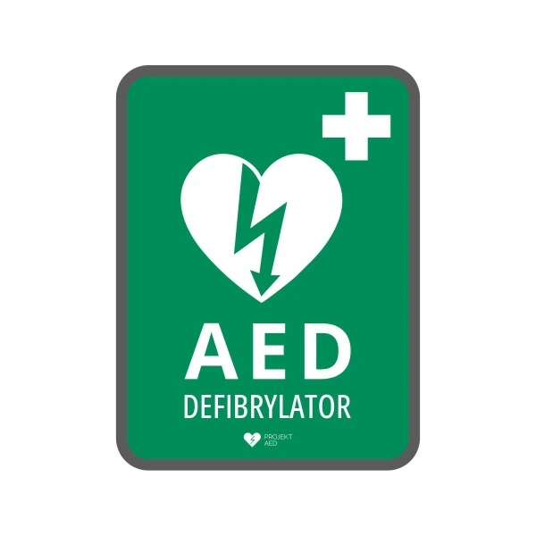 Tablica informacyjna AED ILCOR — 21 x 28 cm
